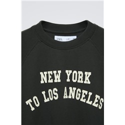 RAGLAN T-SHIRT WITH SLOGAN