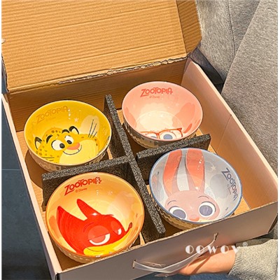 Набор из 4 суповых тарелок(350мл)