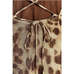 PRINTED TULLE MINI DRESS