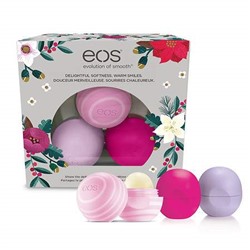 Бальзам для губ eos 2016 Limited Edition Holiday Lip Balm Sphere 3-Pack Honey Apple, Wildberry, Passion Fruit