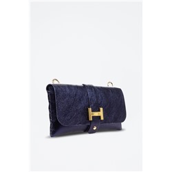 Bandolera de nobuk - Azul marino - Firenze Artegiani