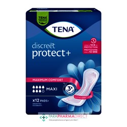 Tena Discreet Protect+ Maxi 12 Serviettes Absorbantes