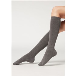 Lange Socken mit Cashmere