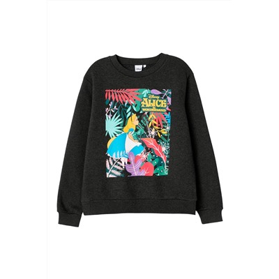 Sudadera Alicia en el país de las maravillas Disney - Antracita jaspeado