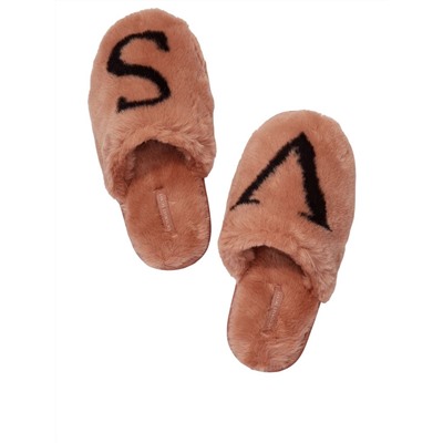 VICTORIA'S SECRET Closed Toe Faux Fur Slipper