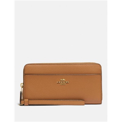 Accordion Zip Wallet With Wristlet Strap