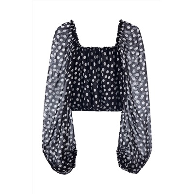 Blusa de seda Negro