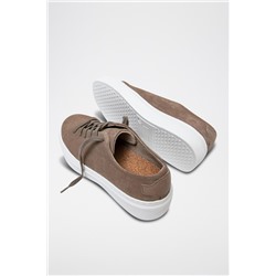 Zapatillas de piel Marrón oscuro