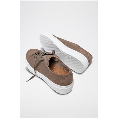Zapatillas de piel Marrón oscuro