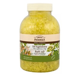 Соль для ванн Greenpharmacy с аргановым маслом и инжиром 1300 мл
