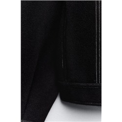 FELT TEXTURE JACKET WITH TOPSTITCHING