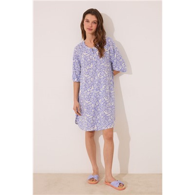 Camisola viscosa lila estampado