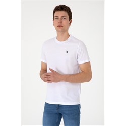 Erkek Regular Fit Bisiklet Yaka Beyaz Tişört