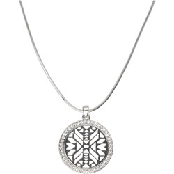 Kurze Damen Kette mit rundem Anhänger