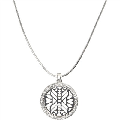 Kurze Damen Kette mit rundem Anhänger
