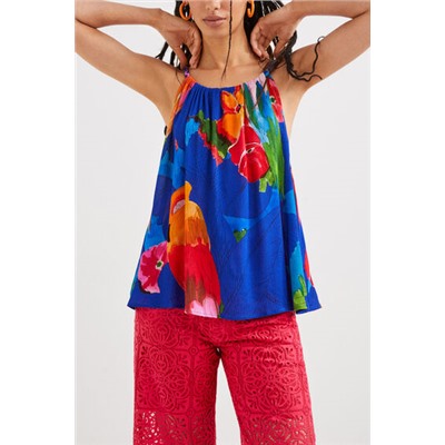Blusa halter tropical