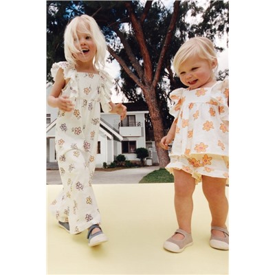 TEXTURED FLORAL JUMPSUIT