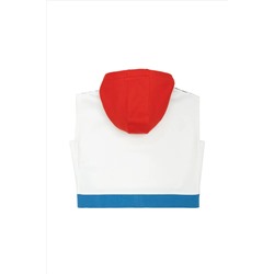 Kız Çocuk Beyaz Kapüşonlu Sweatshirt