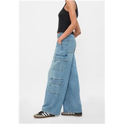 Mid Rise SuperSoft Baggy Cargo Jeans