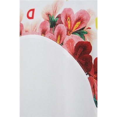 Camiseta floral 100% algodón