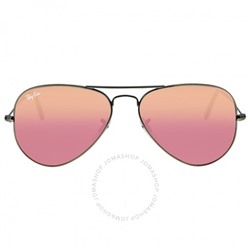 RAY BAN Aviator Bronze Metal Bronze Red Mirror Non-Polarized Crystal Lenses 55mm Sunglasses RB3025-55-167-2K