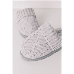 Zapatillas casa punto tricot gris