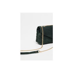 Bandolera de nobuk Mini Vivi Verde