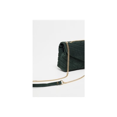 Bandolera de nobuk Mini Vivi Verde