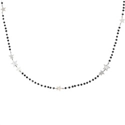 Lange Damen Kette mit Stern-Anhängern