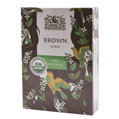 INDIBIRD Henna dark brown Хна темно-коричневая натуральная 100г