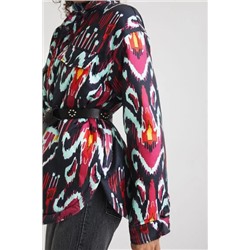 Sobrecamisa acolchada estampada