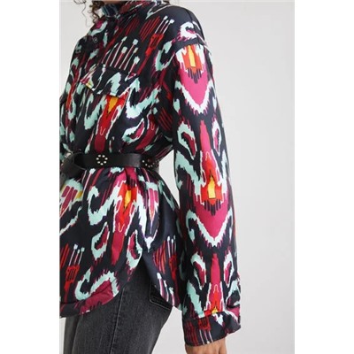 Sobrecamisa acolchada estampada