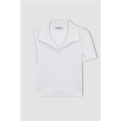 Defacto Fitted Polo Yaka Kısa Kollu Tişört A0379AX23SM