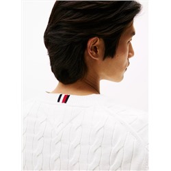 Cable Knit Crewneck Sweater
