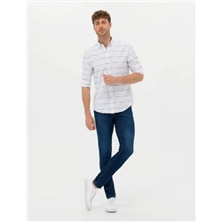 Mavi Slim Fit Uzun Kollu Gömlek