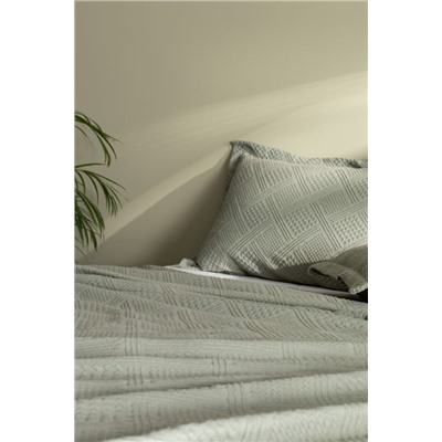 Triangle King Size %100 Pamuk Yatak Örtüsü - Haki