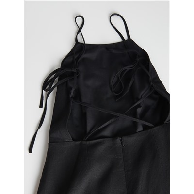 Kleid Aus Leinen-Mix