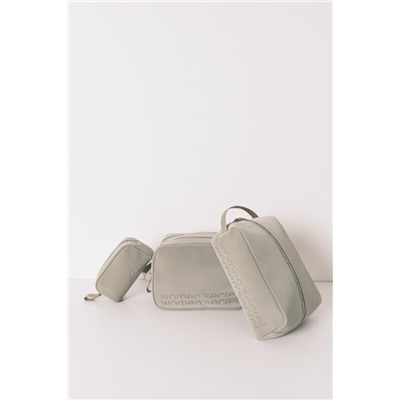 Neceser mediano rubber kaki