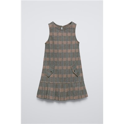 CHECK PINAFORE DRESS