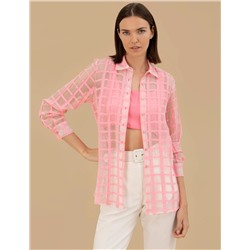 Pembe Comfort Fit Uzun Kollu Gömlek