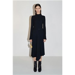 Falda midi Negro