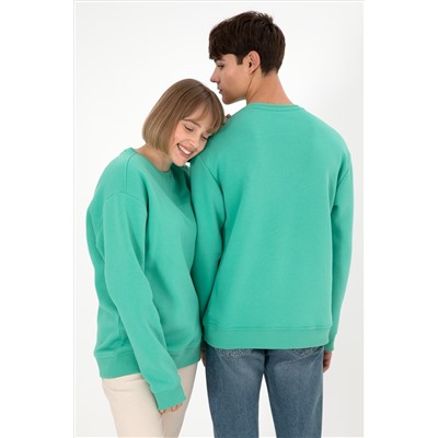 Erkek Mint Basic Sweatshirt
