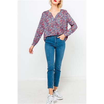 Blusa Azul marino y rosa