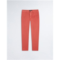 Slim Fit Twill Trousers, Men, Orange