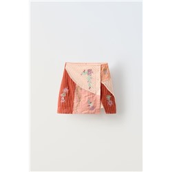 EMBROIDERED PATCHWORK SKIRT