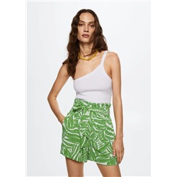 Short cinturón estampado -  Mujer | MANGO OUTLET Melilla