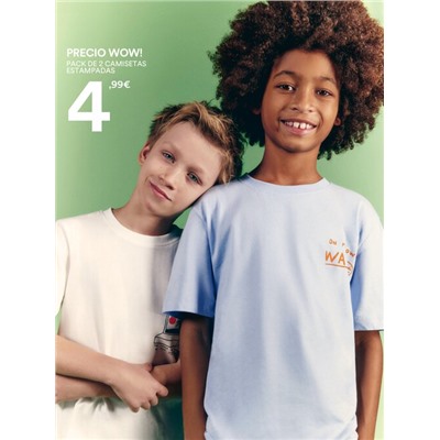 PACK OF 2 PRINTED T-SHIRTS