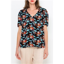 Blusa Negro y azul