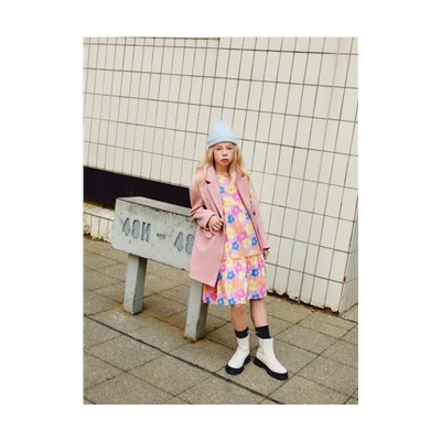Midikleid aus Viskose