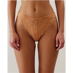 Culotte de encaje marrón claro